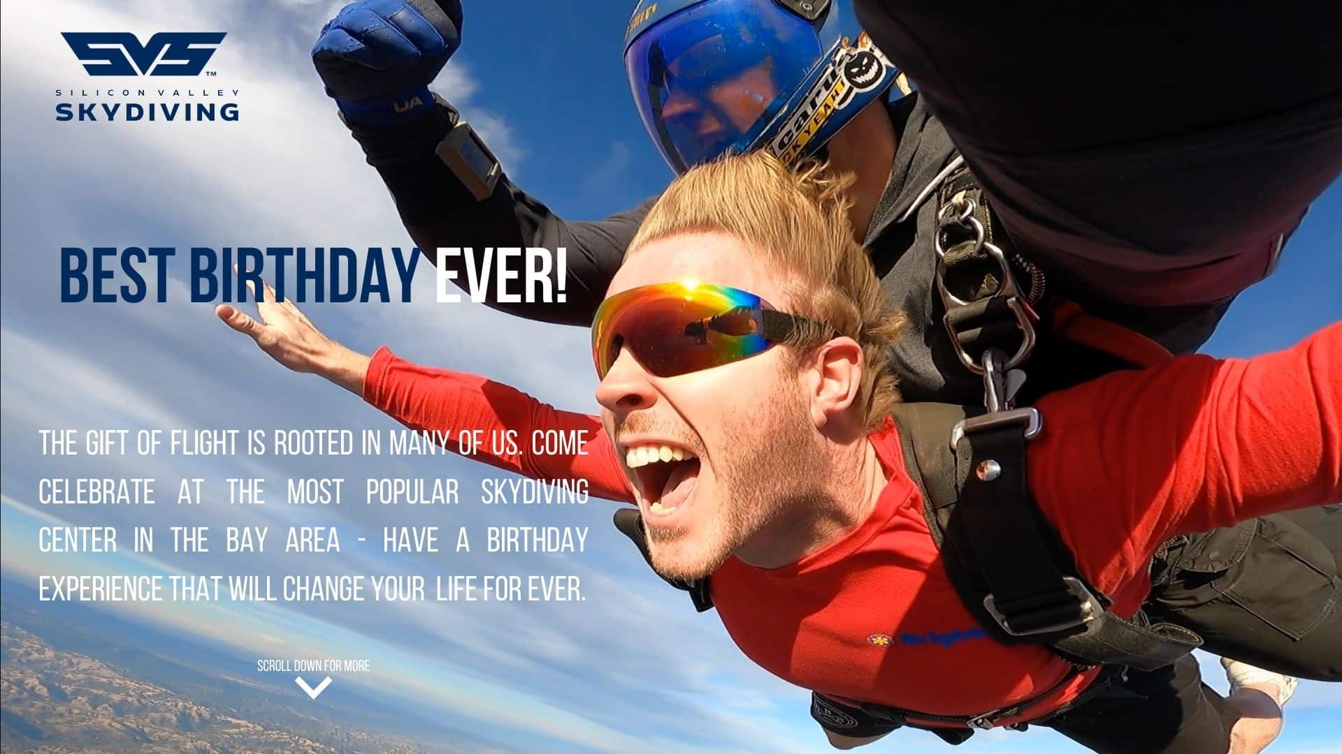 california birthday skydive